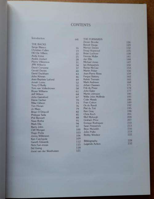 Legends of the Ball, Rugby`s Greatest Players by Chris Schoeman