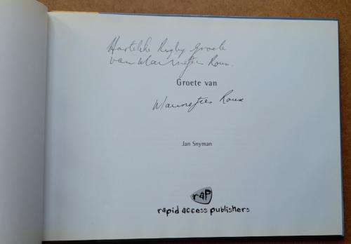 Groete van Mannetjies Roux by Jan Snyman  - Autographed by Roux