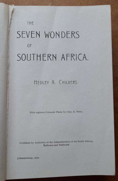 The Seven Wonders of Southern Africa by Hedley A Chilvers