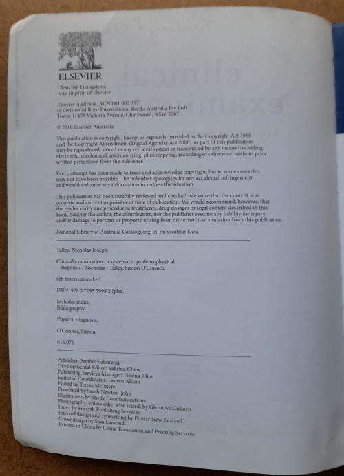 Talley and O`Connor`s Clinical Examination 6th Edition