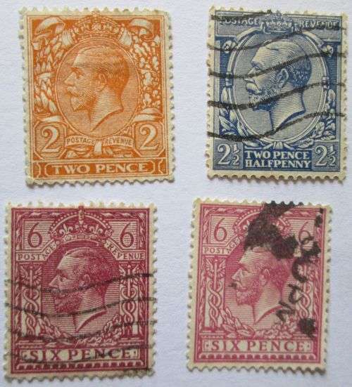 1912-1913 King George V Set of 15 Stamps + extras