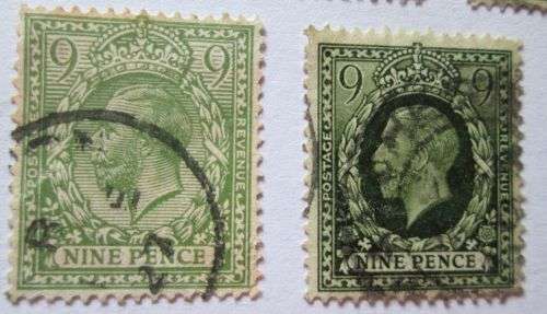Great Britain 1924-1928 King George V Set of 12 Stamps+ 2 extra