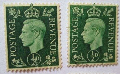 1937-1939 Great Britain King George VI Set 21 Stamps (some doubles)