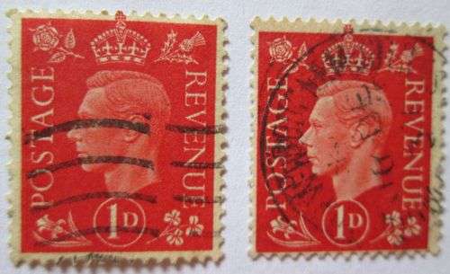 1937-1939 Great Britain King George VI Set 21 Stamps (some doubles)