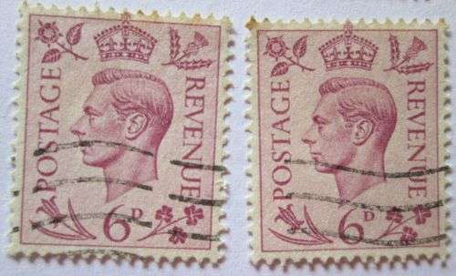 1937-1939 Great Britain King George VI Set 21 Stamps (some doubles)
