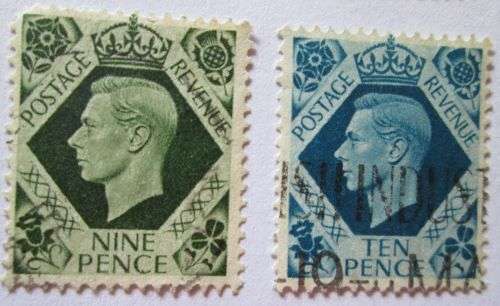 1937-1939 Great Britain King George VI Set 21 Stamps (some doubles)