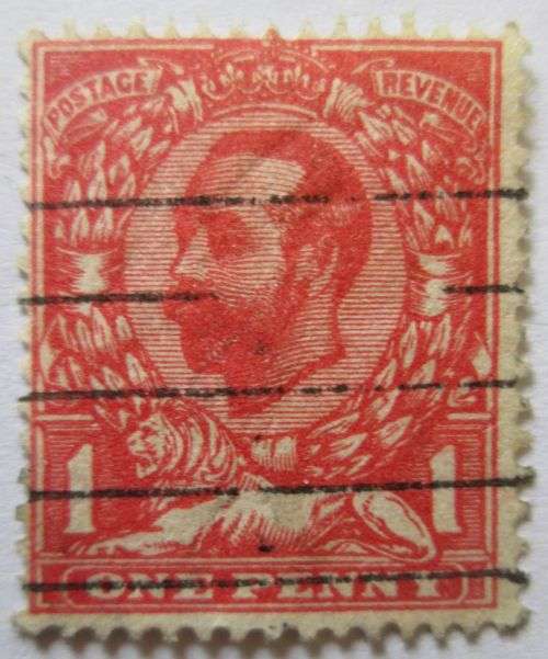 Great Britain 1912 King George V, 4 Stamps Including 1P with Few Shadows on the Lion