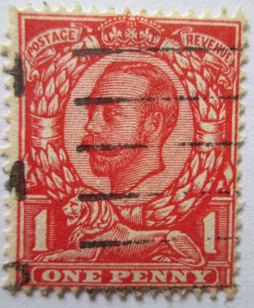 Great Britain 1912 King George V, 4 Stamps Including 1P with Few Shadows on the Lion