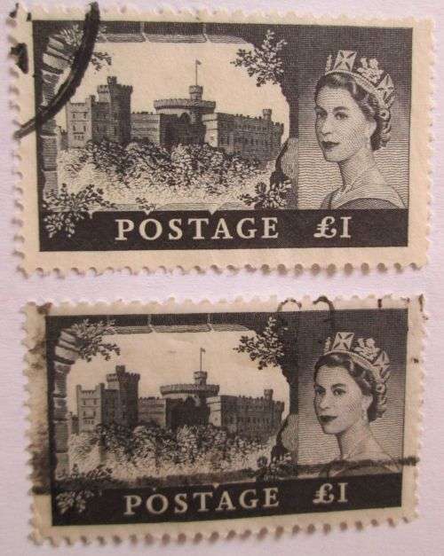 1959 - 1968 Great Britain Castles Queen Elizabeth II Lot of 16 Stamps, 2/6, 5S, 10S, 1pound