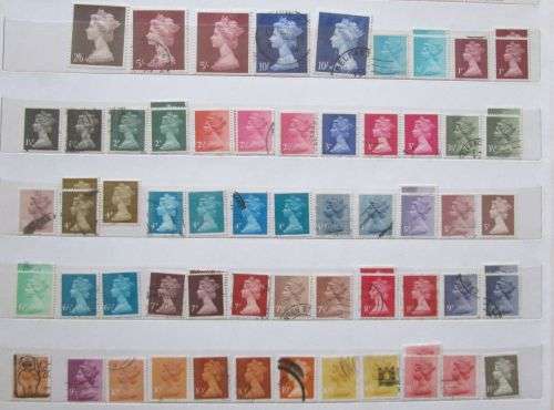 Great Britain 1968 - 2013 Queen Elizabeth II : Design Arnold Machin Engraving Over 130 Stamps !!