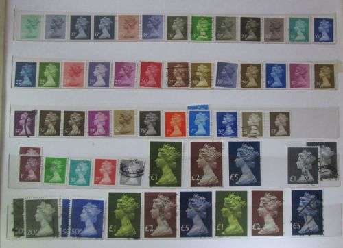 Great Britain 1968 - 2013 Queen Elizabeth II : Design Arnold Machin Engraving Over 130 Stamps !!