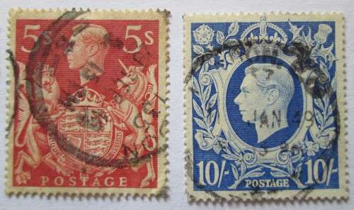 Great Britain 1939-1949 King George VI Set 4 Stamps