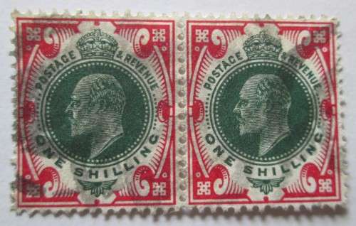 Great Britain King Edward VII Lot 1902-1912 Lot 14 Stamps incl.1902 1S single & pair! & Overprints