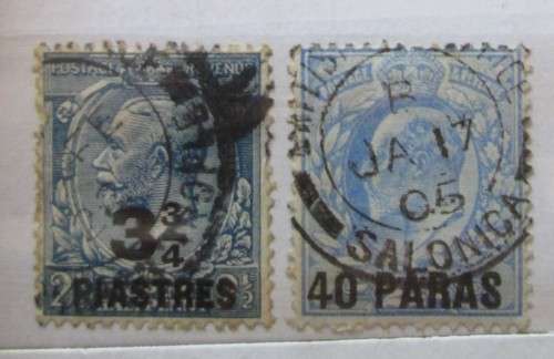 Great Britain King Edward VII Lot 1902-1912 Lot 14 Stamps incl.1902 1S single & pair! & Overprints