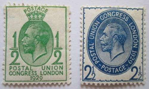 Great Britain King George V Set of 36 Stamps 1912-1933