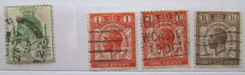 Great Britain King George V Set of 36 Stamps 1912-1933