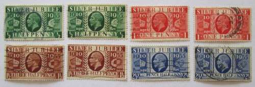 Great Britain King George V Set of 36 Stamps 1912-1933