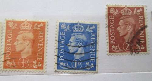 Great Britain King George VI 1937 - 1951 Lot of 56 Stamps, some with Perfins