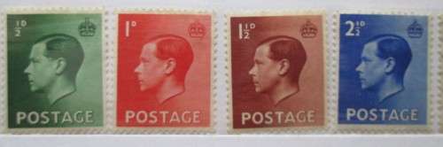Great Britain King Edward VIII 1936 Two Complete Sets, Mint and Cancelled