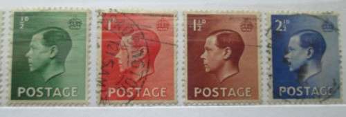 Great Britain King Edward VIII 1936 Two Complete Sets, Mint and Cancelled