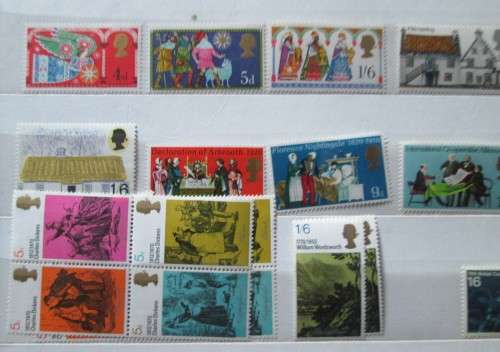 Great Britain Queen Elizabeth II 1957-1970 *Over 50 Beautiful Complete Sets Mint *Over 200 Stamps