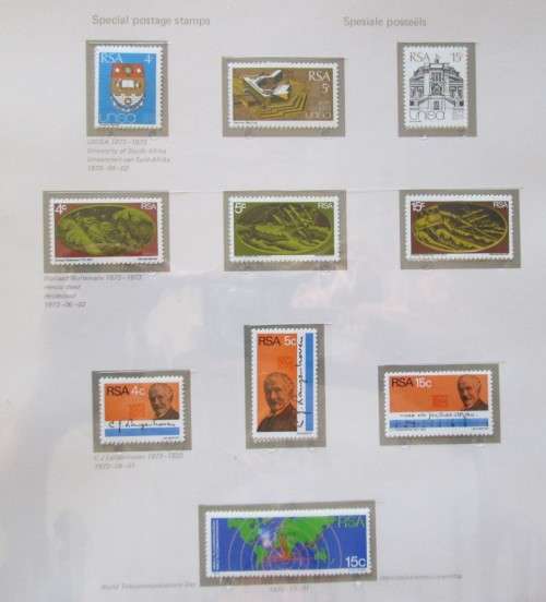 Pre Printed Slide-In Stamp Album with RSA Stamps 1961-1978