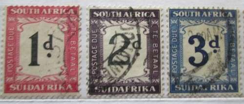 Union of South Africa Postage Due & Official Stamps (Reading Down) Singles 1914-1961
