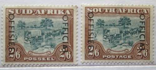 Union of South Africa Postage Due & Official Stamps (Reading Down) Singles 1914-1961