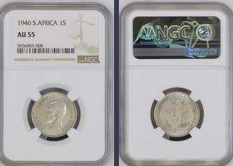 1946 Shilling NGC graded AU55 !!