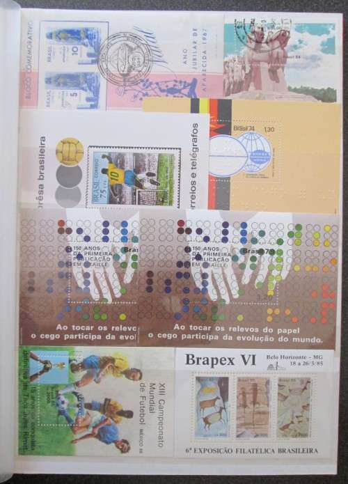 Unique collection Mini Sheets South America:Brazil & Argentina 1967-1985 Pele`s 1000th Goal Included