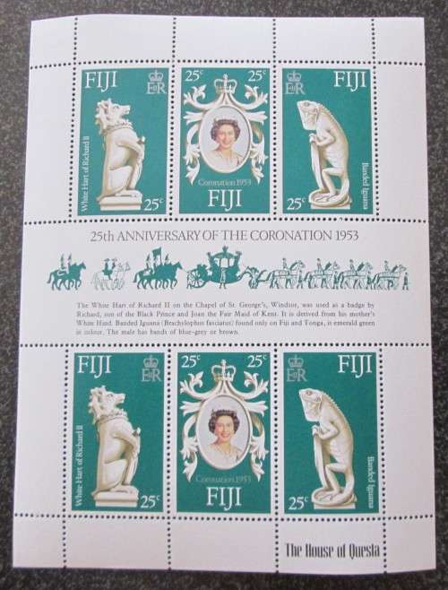 Lot of 6 Mini Sheets from United Arab Emirates, Australia, Japan, Fiji. JFK & QElII 25th
