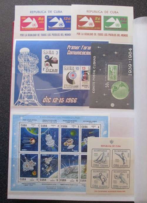 Beautiful Mini Sheets from Cuba, Central America: Soccer, Birds, Fauna, Shells, More, 40+ sheets