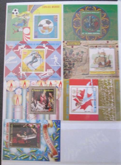 7 Mini Sheets from Equatorial Guinee, Central Africa, 1974-1976
