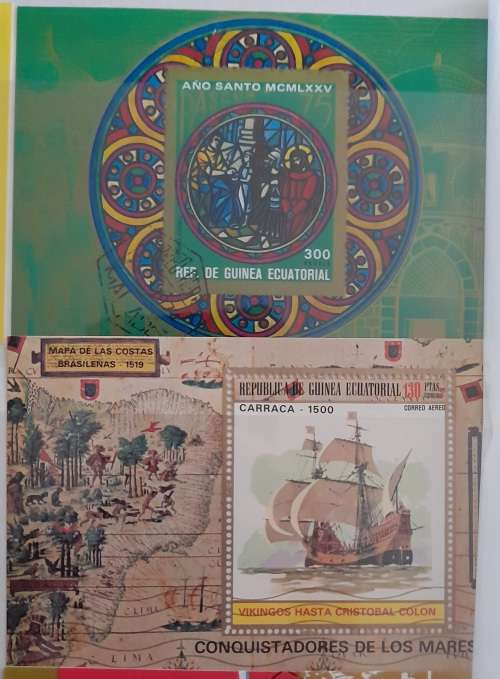 7 Mini Sheets from Equatorial Guinee, Central Africa, 1974-1976