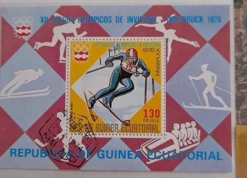 7 Mini Sheets from Equatorial Guinee, Central Africa, 1974-1976