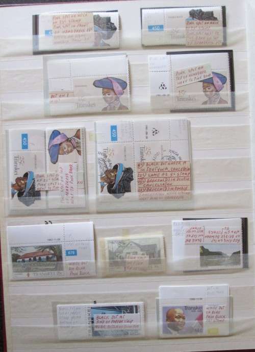 OVER 150 Stamps with Varieties, errors, RSA and Homelands - One of a Kind, MUST SEE