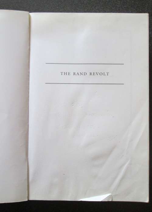 The Rand Revolt by Jeremy Krikler - The 1922 Insurrection and Racial Killing in South Africa