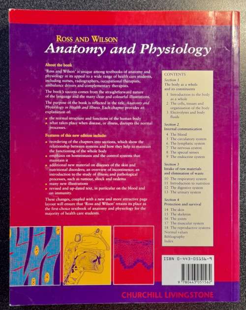 Anatomy and Physiology in Health and Illness by KJW Wilson OBE & A Waugh, Ross and Wilson 8th Ed