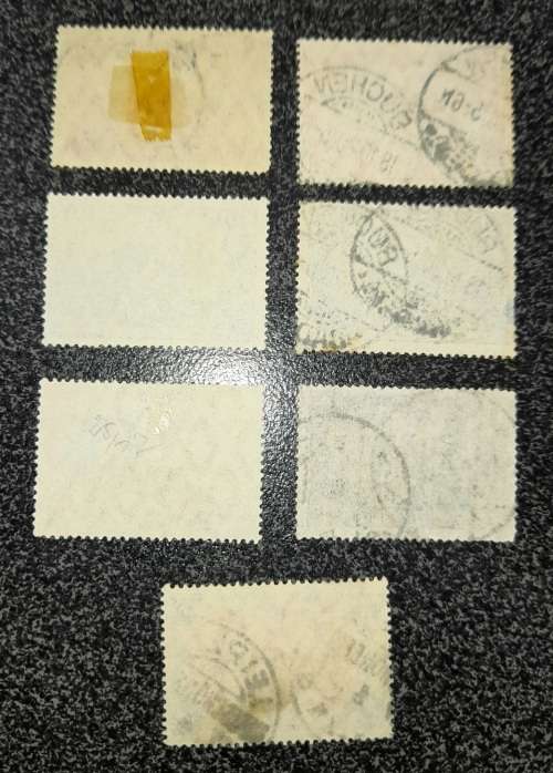 German Empire Stamps 1905 1 Mk, 1902 2 Mk Deutsches Reich Latin Letters Unused, 1903 3 Mk, 1905 5 Mk