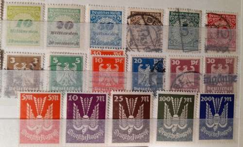 German Empire 1922-1924, Deutsches Reich and Overprints *HAVE A LOOK* Lot of Over 170 Stamps