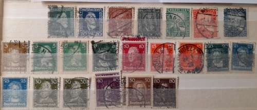 German Empire Stamps: Famous Germans, Airmail, Party 1924-1941 Lot of 140 Stamps