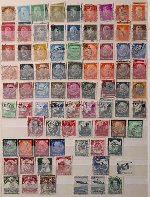 German Empire Stamps: Famous Germans, Airmail, Party 1924-1941 Lot of 140 Stamps