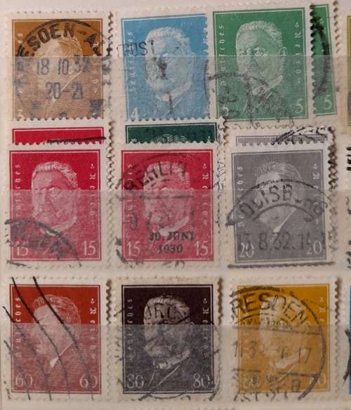 German Empire Stamps: Famous Germans, Airmail, Party 1924-1941 Lot of 140 Stamps