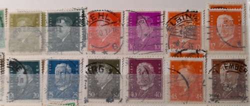 German Empire Stamps: Famous Germans, Airmail, Party 1924-1941 Lot of 140 Stamps