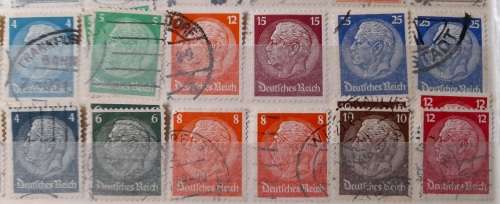 German Empire Stamps: Famous Germans, Airmail, Party 1924-1941 Lot of 140 Stamps