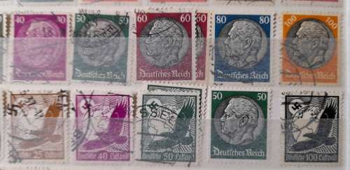 German Empire Stamps: Famous Germans, Airmail, Party 1924-1941 Lot of 140 Stamps