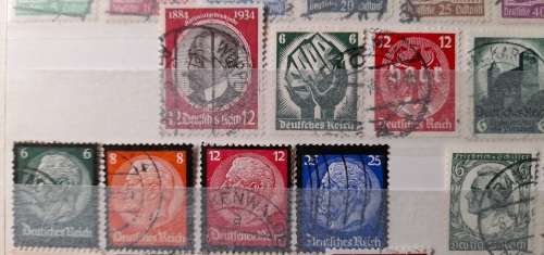 German Empire Stamps: Famous Germans, Airmail, Party 1924-1941 Lot of 140 Stamps