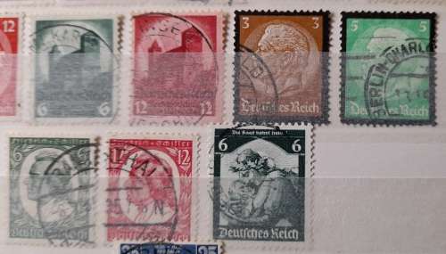 German Empire Stamps: Famous Germans, Airmail, Party 1924-1941 Lot of 140 Stamps