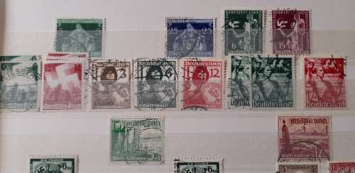 German Empire Stamps: Famous Germans, Airmail, Party 1924-1941 Lot of 140 Stamps