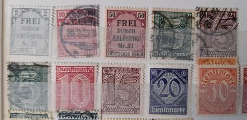 German Empire Stamps 1902-1927, Numerals Dienstmarke, Overload, Deutsches Reich UNIQUE, RARE ITEMS